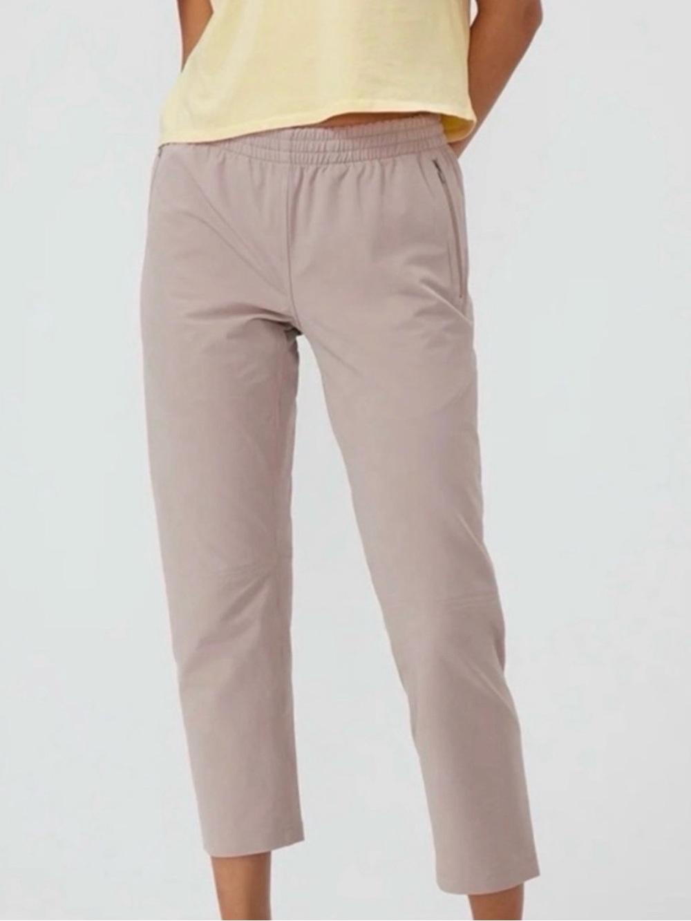Women’s RecTrek Casual Elastic-Waist Crop Pants in Mauve